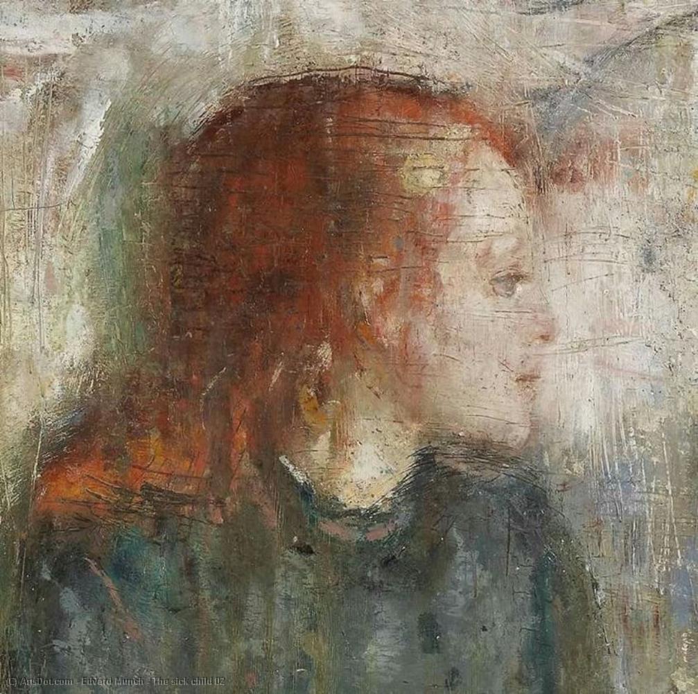 Wikioo.org – L'Encyclopédie des Beaux Arts - Peinture, Oeuvre de Edvard Munch - L enfant malade 02