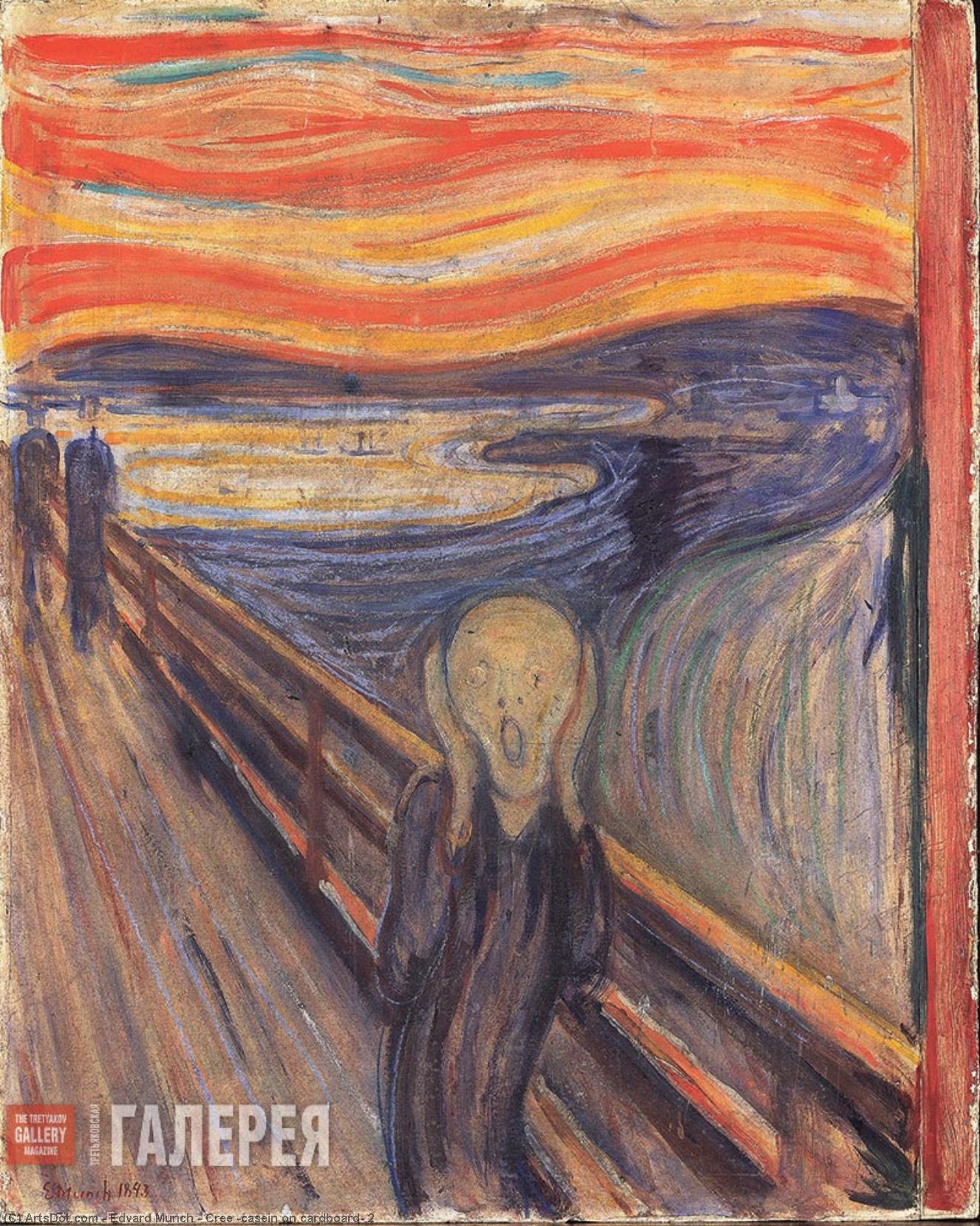 Wikioo.org - The Encyclopedia of Fine Arts - Painting, Artwork by Edvard Munch - Cree (casein on cardboard) 2