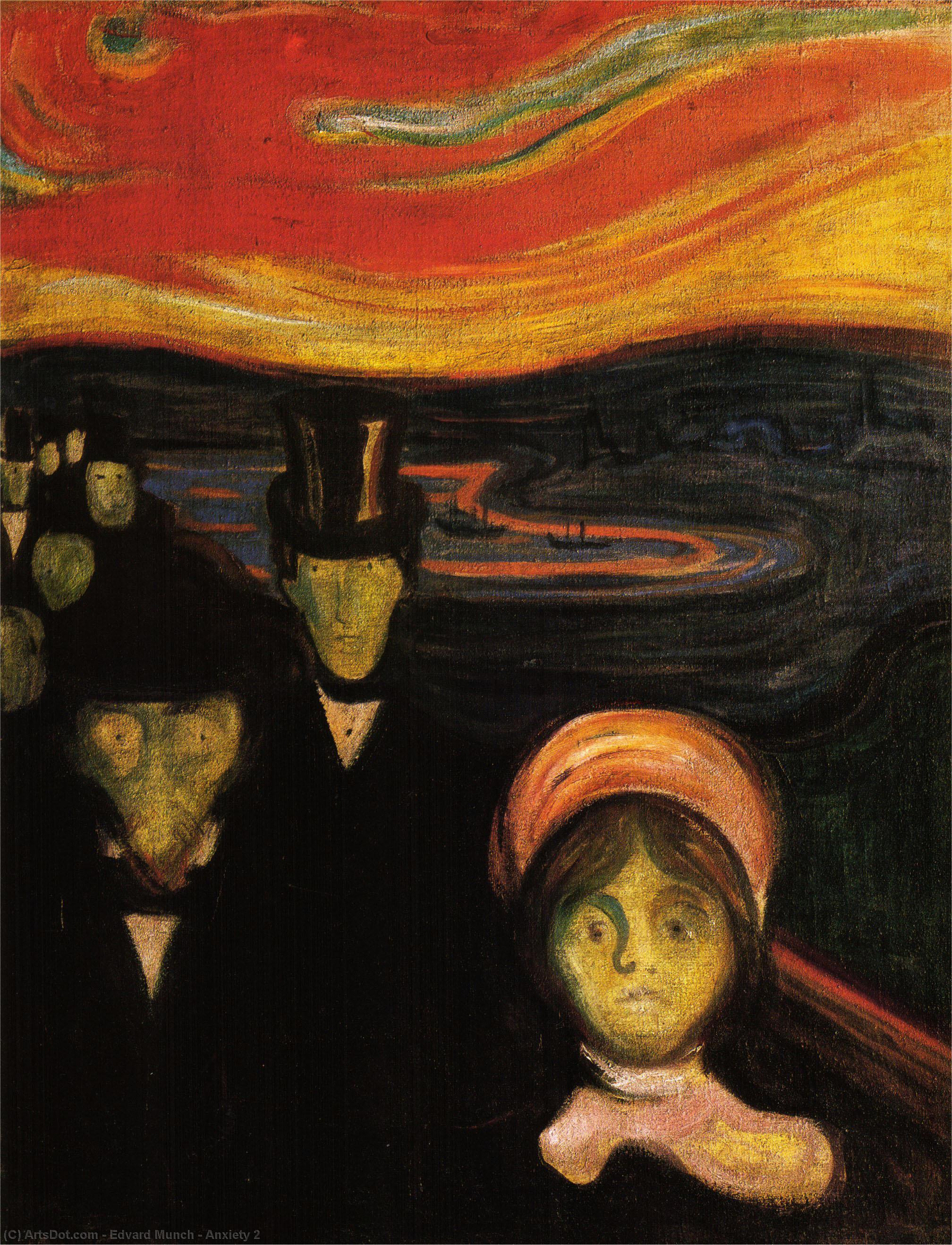 WikiOO.org – 美術百科全書 - 繪畫，作品 Edvard Munch - 焦虑 2