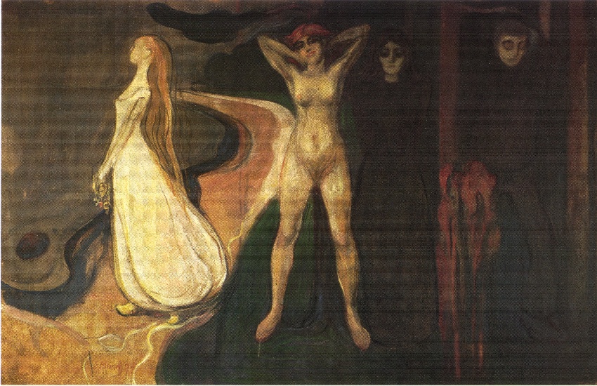 Wikioo.org - Encyklopedia Sztuk Pięknych - Malarstwo, Grafika Edvard Munch - Three Ages of Woman