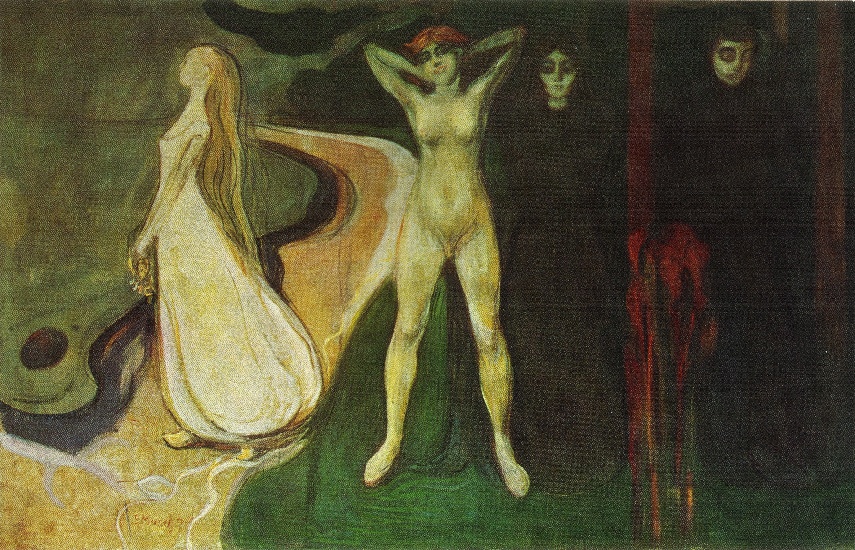WikiOO.org - 백과 사전 - 회화, 삽화 Edvard Munch - Woman at three stages
