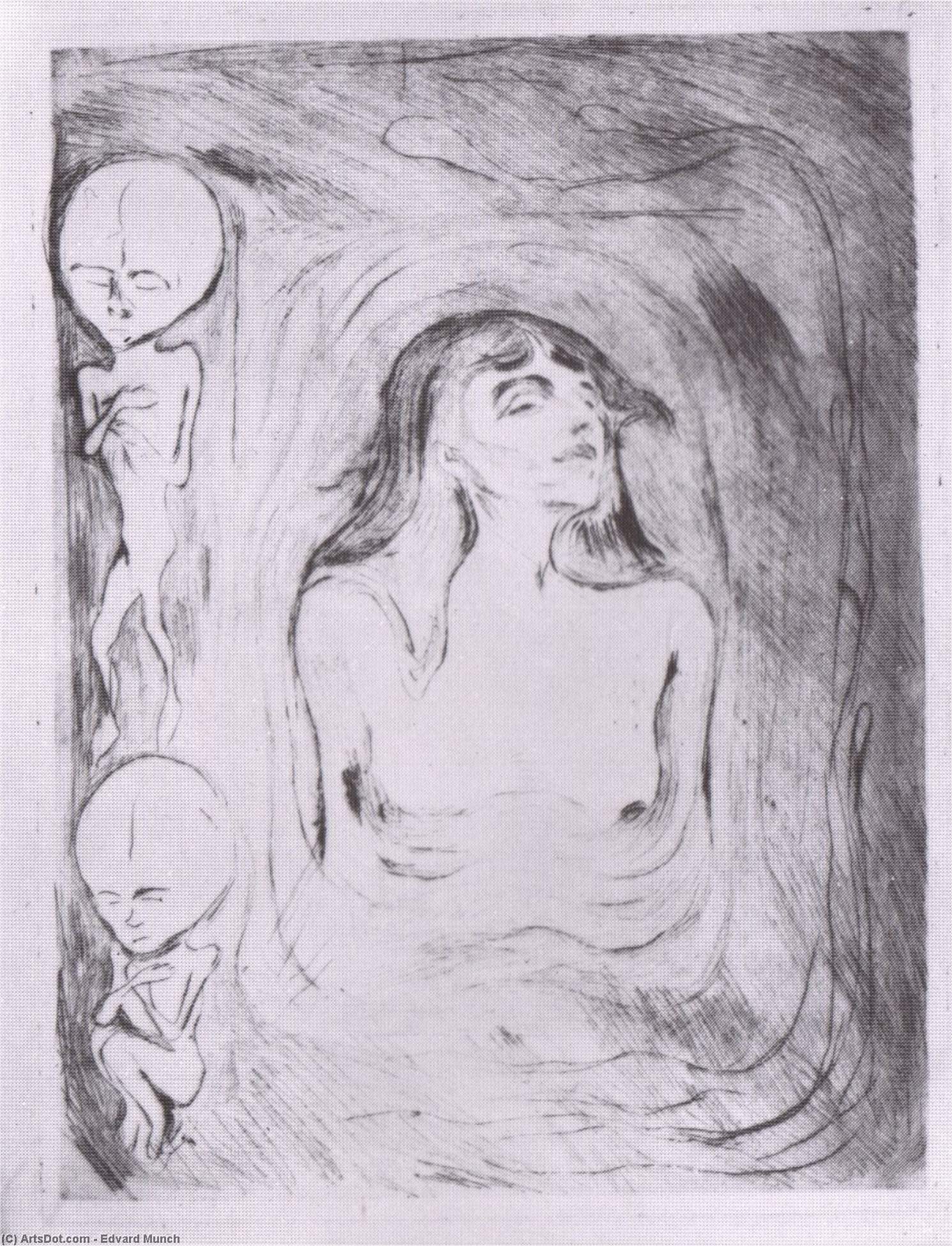 WikiOO.org - Encyclopedia of Fine Arts - Maleri, Artwork Edvard Munch - Madonna