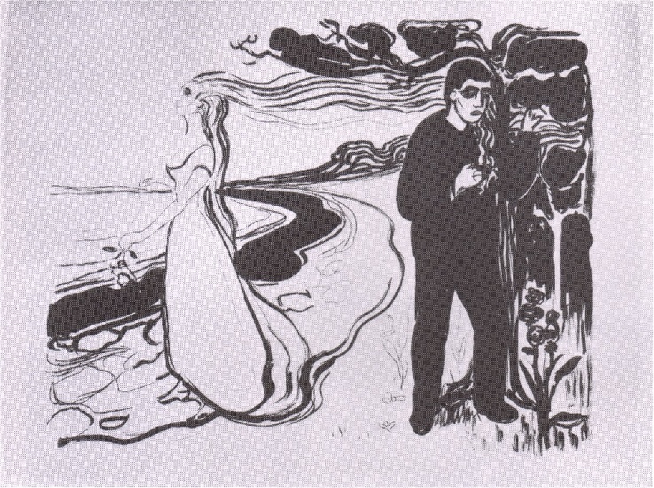 WikiOO.org - Encyclopedia of Fine Arts - Festés, Grafika Edvard Munch - Separation