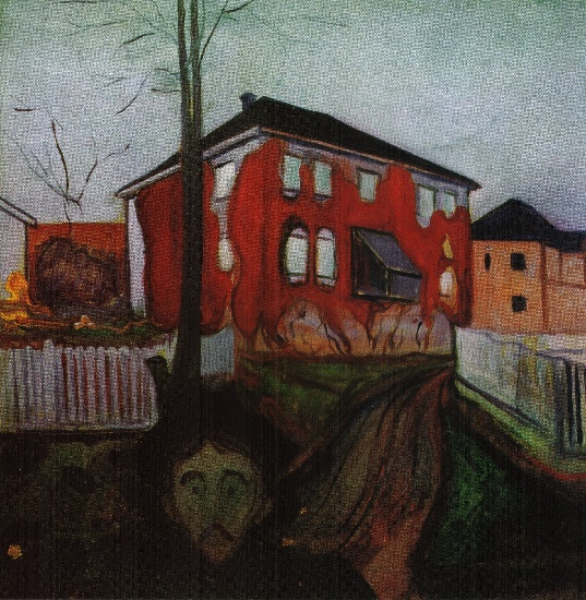 WikiOO.org - Enciklopedija dailės - Tapyba, meno kuriniai Edvard Munch - Red vine