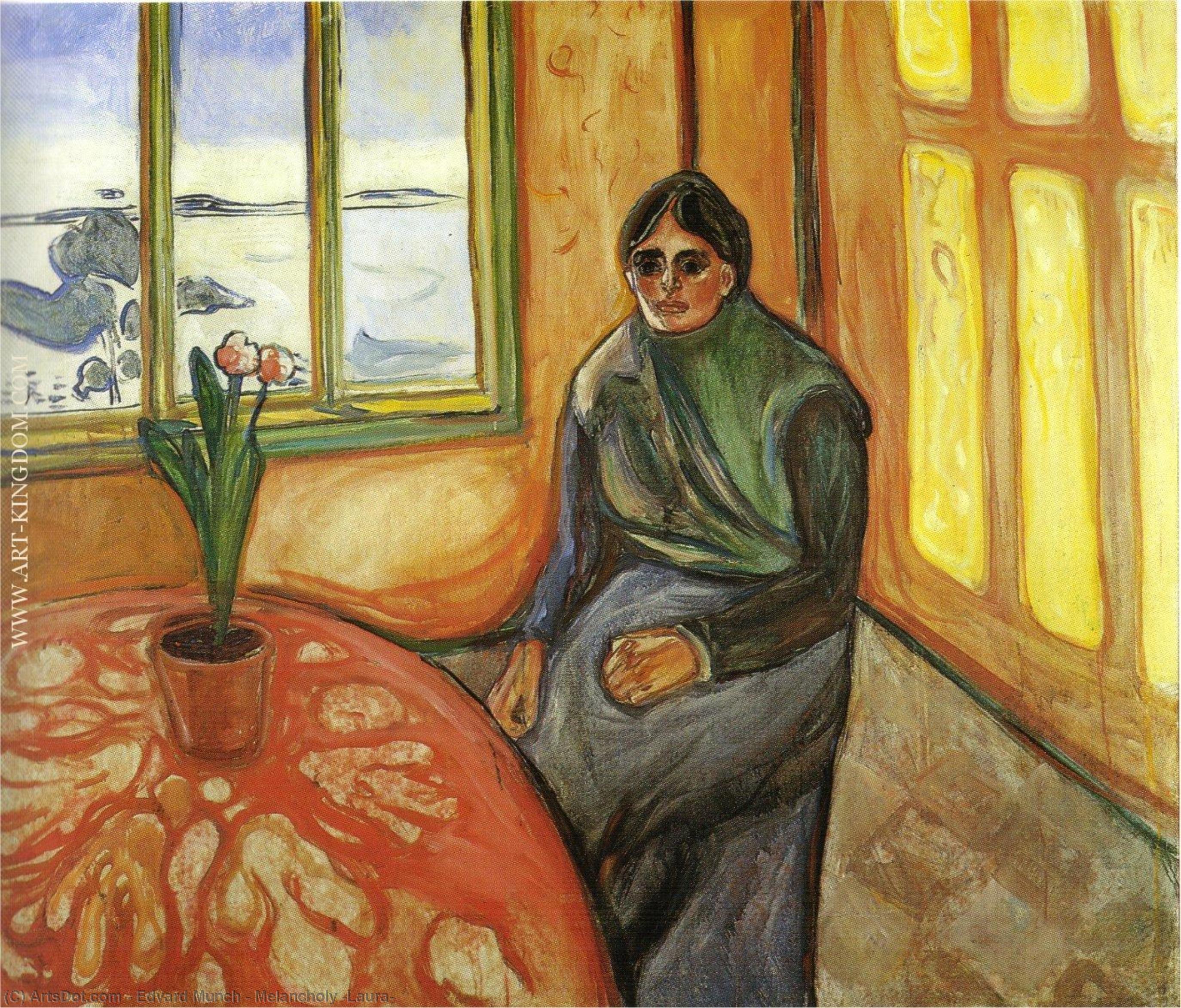 Wikioo.org - The Encyclopedia of Fine Arts - Painting, Artwork by Edvard Munch - Melancholy (Laura)