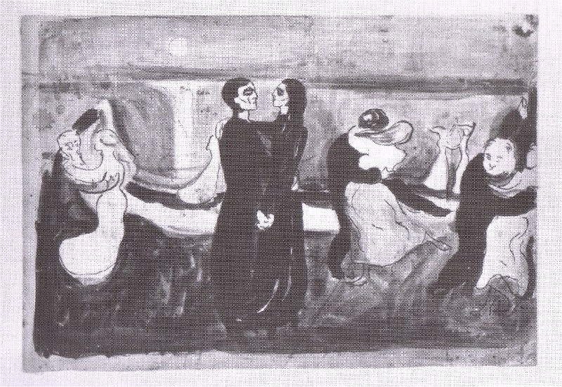 WikiOO.org - Энциклопедия изобразительного искусства - Живопись, Картины  Edvard Munch - Исследование для тот  Танец  самого  жизни
