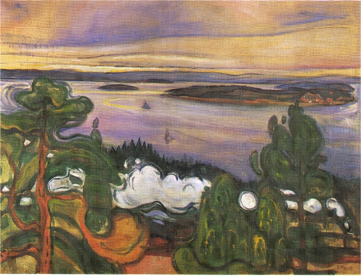 Wikioo.org - Encyklopedia Sztuk Pięknych - Malarstwo, Grafika Edvard Munch - Smoke Train