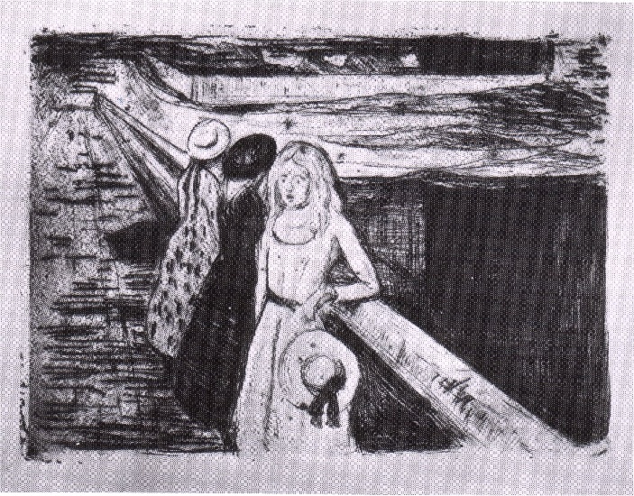 WikiOO.org - אנציקלופדיה לאמנויות יפות - ציור, יצירות אמנות Edvard Munch - Girls on the pier