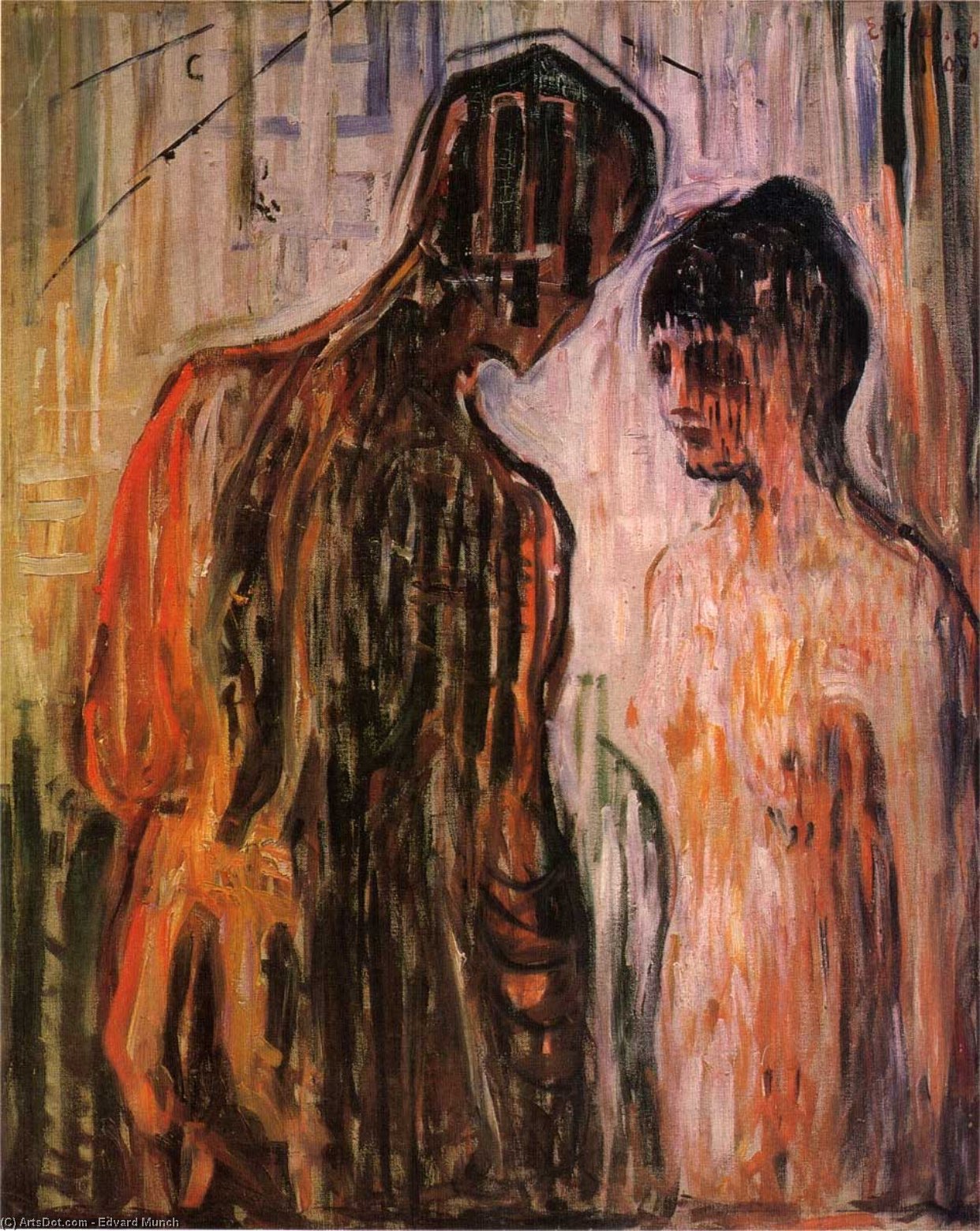 Wikioo.org - The Encyclopedia of Fine Arts - Painting, Artwork by Edvard Munch - Cupid and Psyche