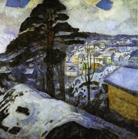 Wikioo.org - The Encyclopedia of Fine Arts - Painting, Artwork by Edvard Munch - Kragerø Winter