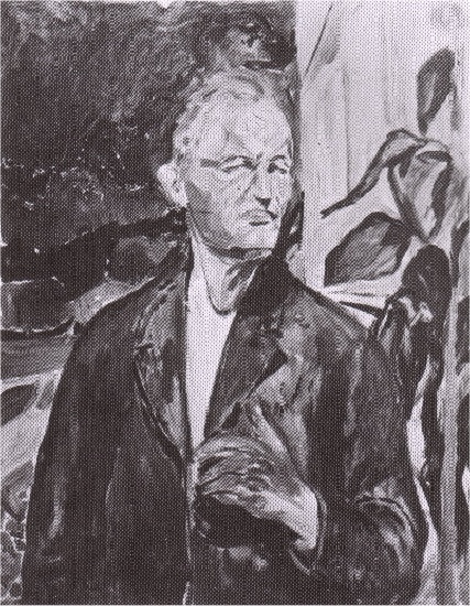 WikiOO.org - Encyclopedia of Fine Arts - Lukisan, Artwork Edvard Munch - Self-Portrait, Ekely