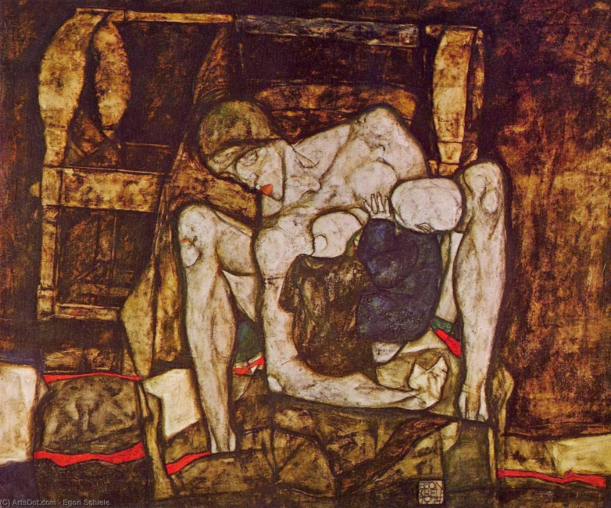 Wikioo.org - The Encyclopedia of Fine Arts - Painting, Artwork by Egon Schiele - Blind Mother