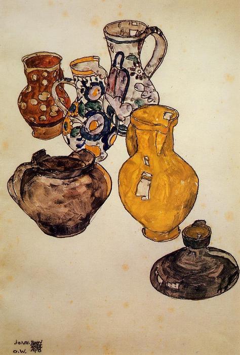 Wikioo.org - สารานุกรมวิจิตรศิลป์ - จิตรกรรม Egon Schiele - Ceramics