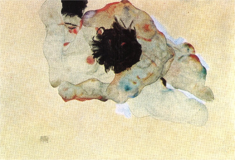 Wikioo.org - The Encyclopedia of Fine Arts - Painting, Artwork by Egon Schiele - etreintr 1912