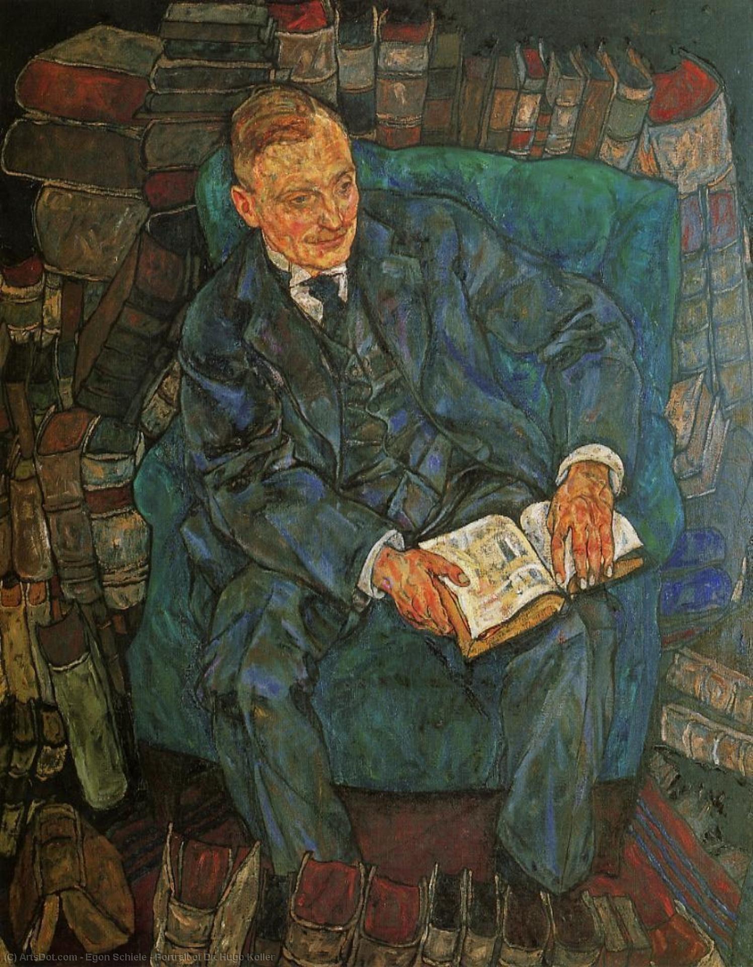 WikiOO.org - Encyclopedia of Fine Arts - Lukisan, Artwork Egon Schiele - Portrait of Dr. Hugo Koller