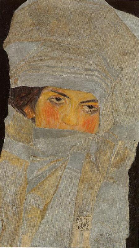 WikiOO.org – 美術百科全書 - 繪畫，作品 Egon Schiele - 人像的米兰妮（艺术家的妹妹）