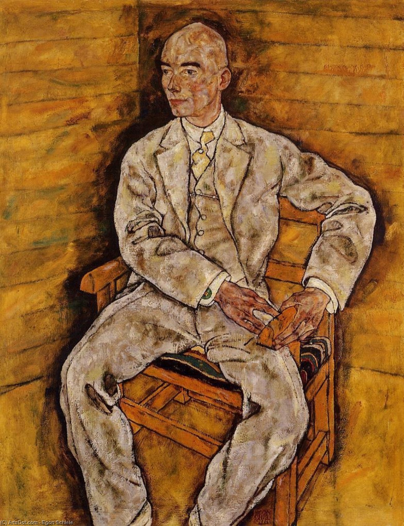 Wikioo.org - The Encyclopedia of Fine Arts - Painting, Artwork by Egon Schiele - Portrait of Victor Ritter von Bauer