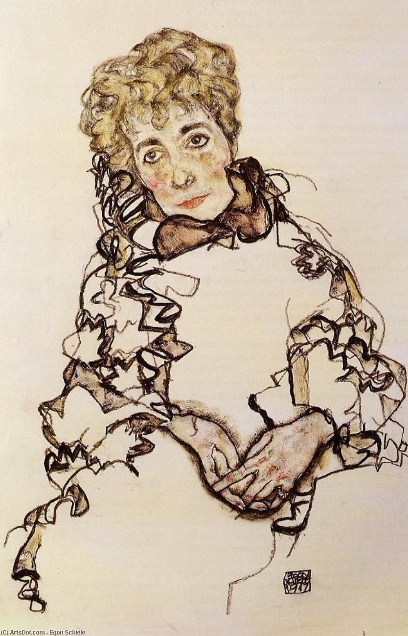 WikiOO.org - دایره المعارف هنرهای زیبا - نقاشی، آثار هنری Egon Schiele - Sarena Lederer