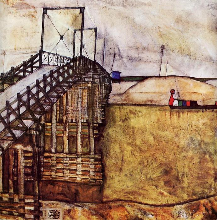 Wikioo.org - The Encyclopedia of Fine Arts - Painting, Artwork by Egon Schiele - The Bridge