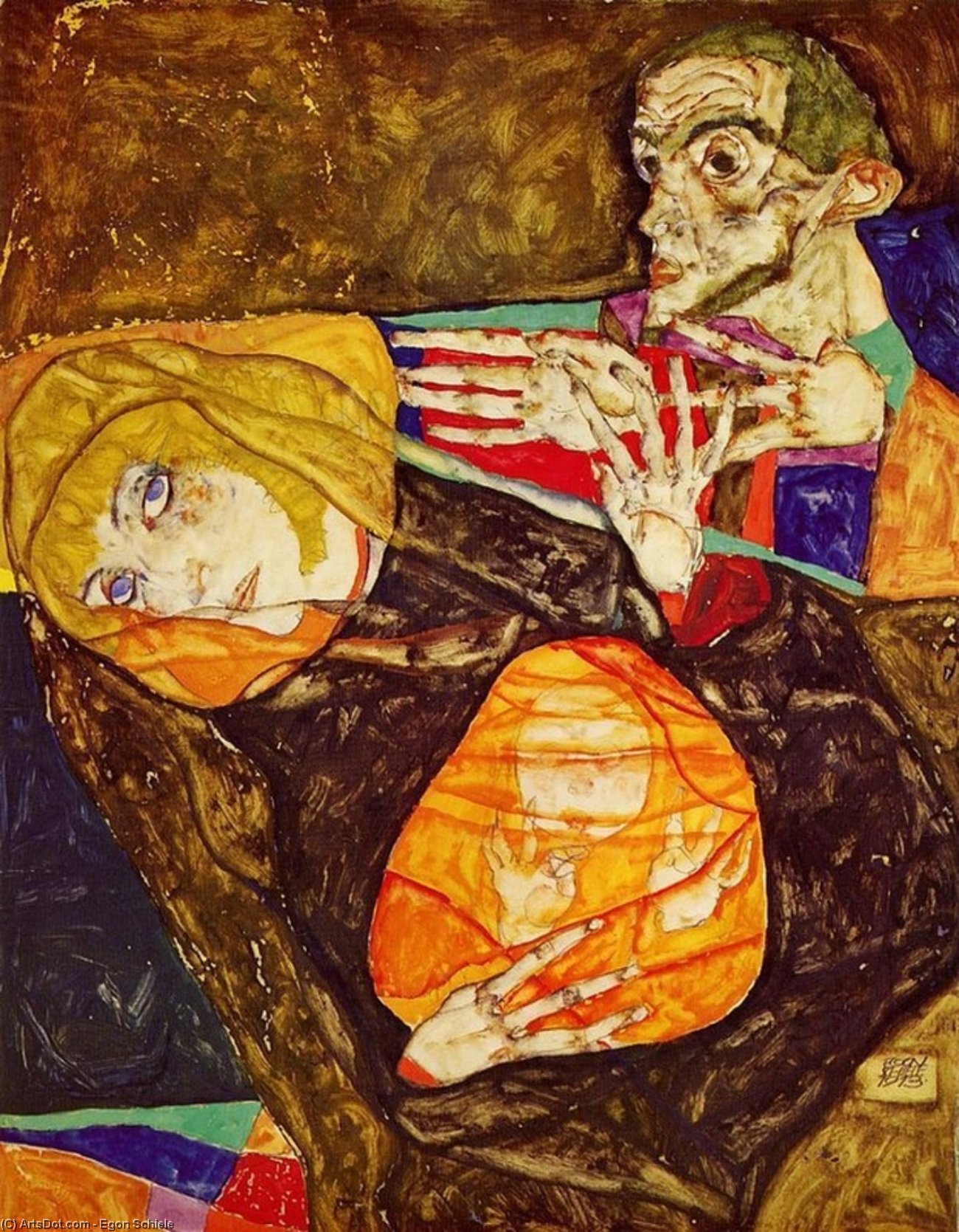 Wikioo.org - The Encyclopedia of Fine Arts - Painting, Artwork by Egon Schiele - The Holy Family
