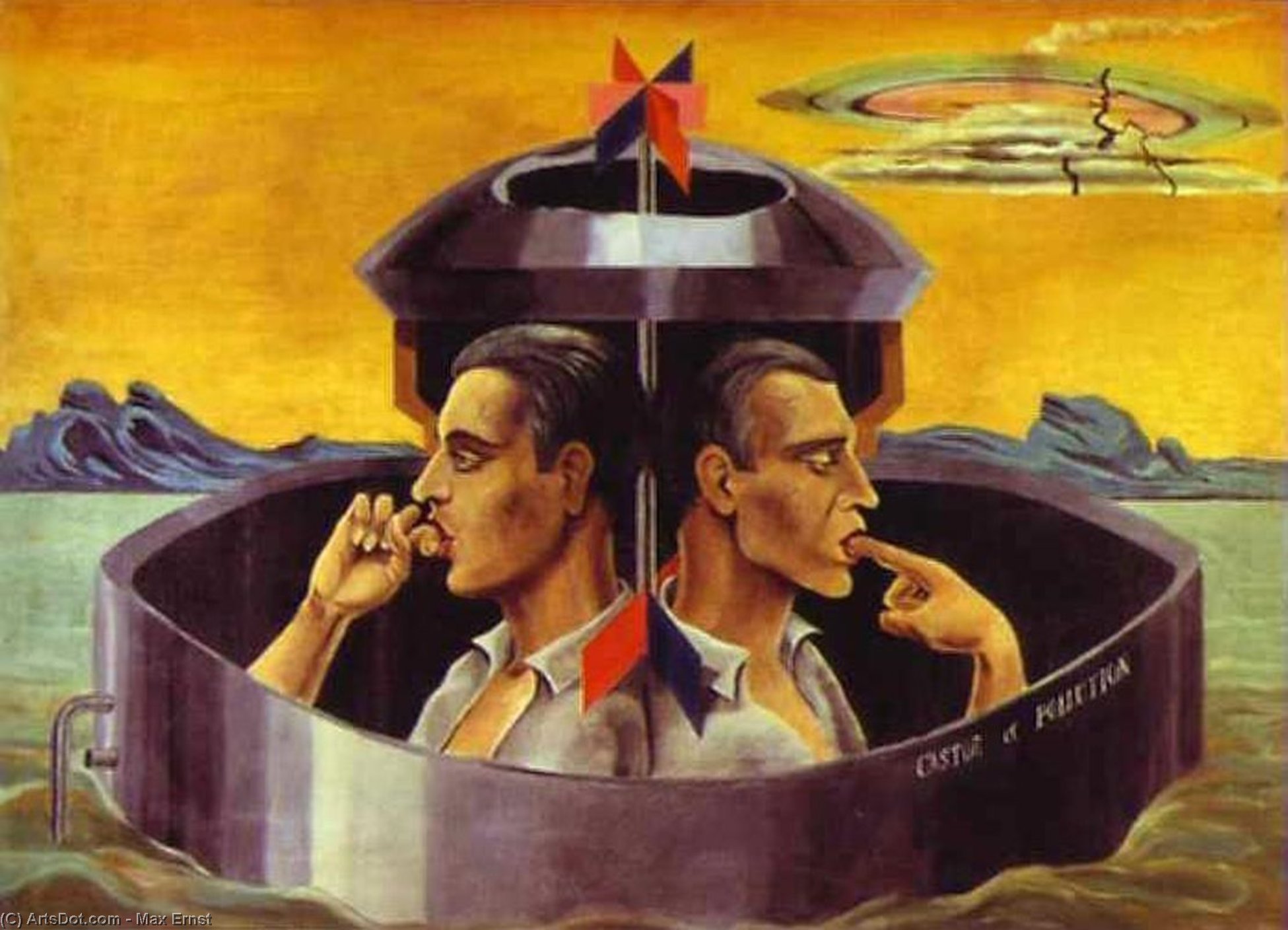 Wikioo.org - The Encyclopedia of Fine Arts - Painting, Artwork by Max Ernst - Castor and Pollution