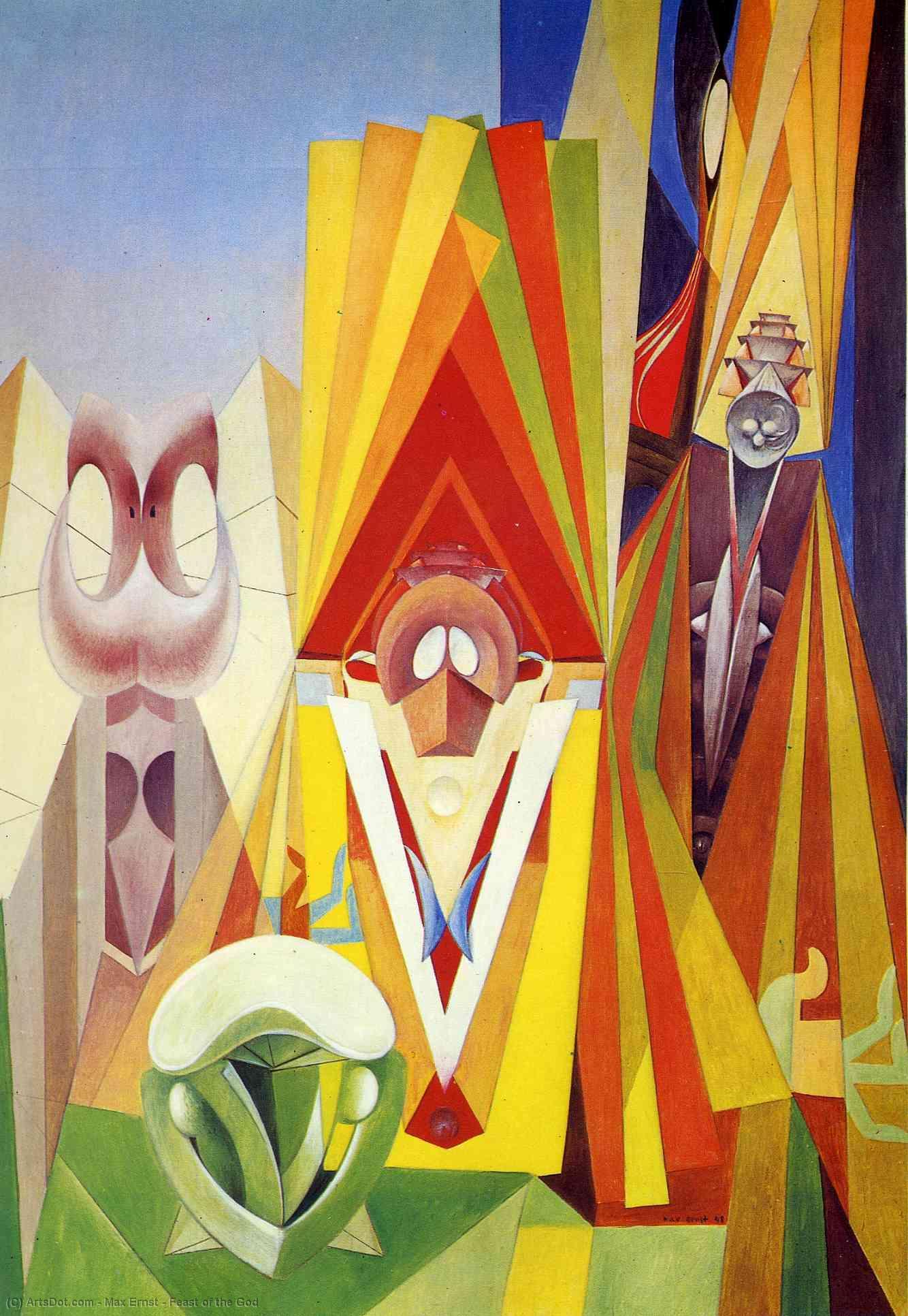 Wikioo.org - สารานุกรมวิจิตรศิลป์ - จิตรกรรม Max Ernst - Feast of the God
