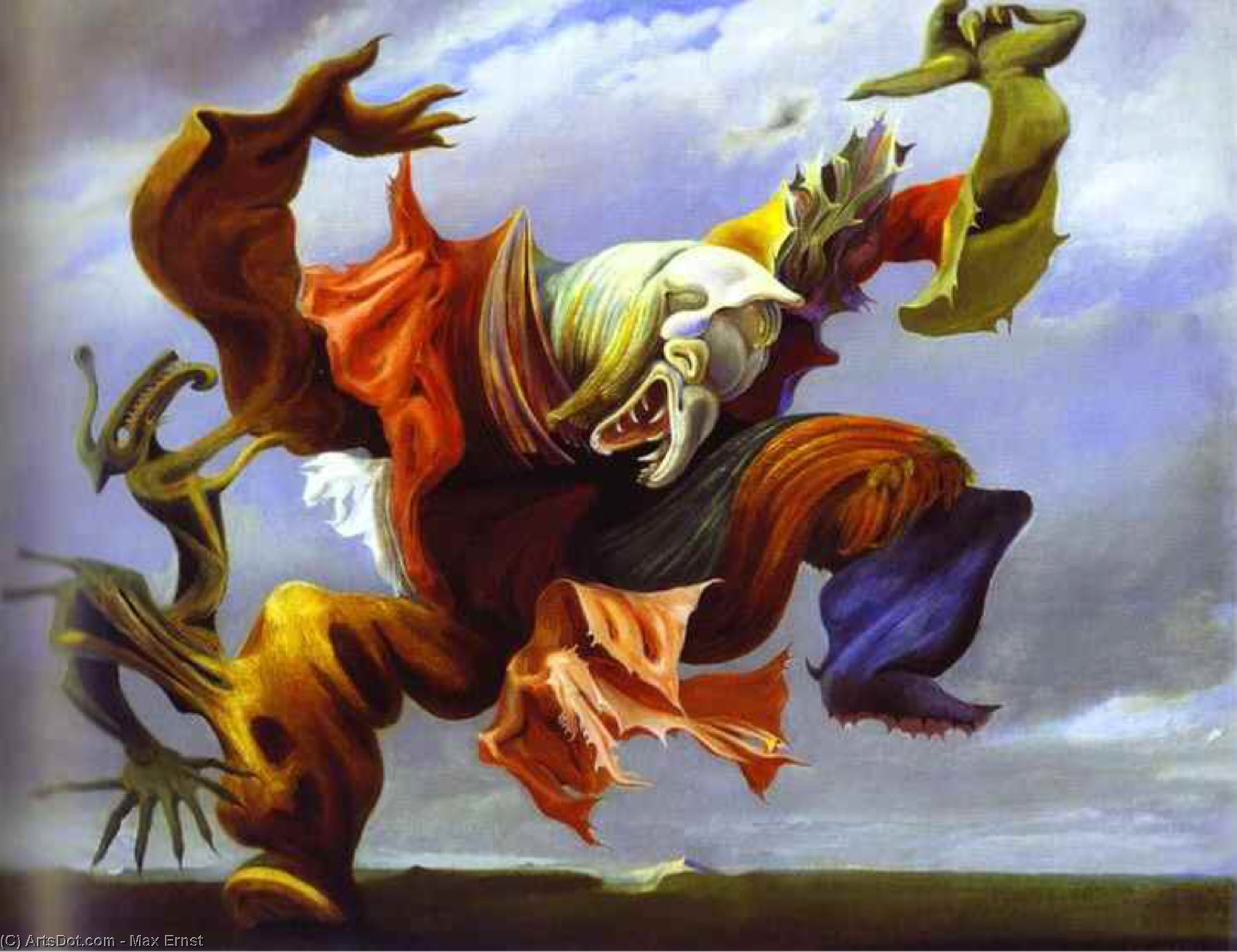 Wikioo.org – L'Encyclopédie des Beaux Arts - Peinture, Oeuvre de Max Ernst - L'Ange du foyer ous le triomphe du surréalisme