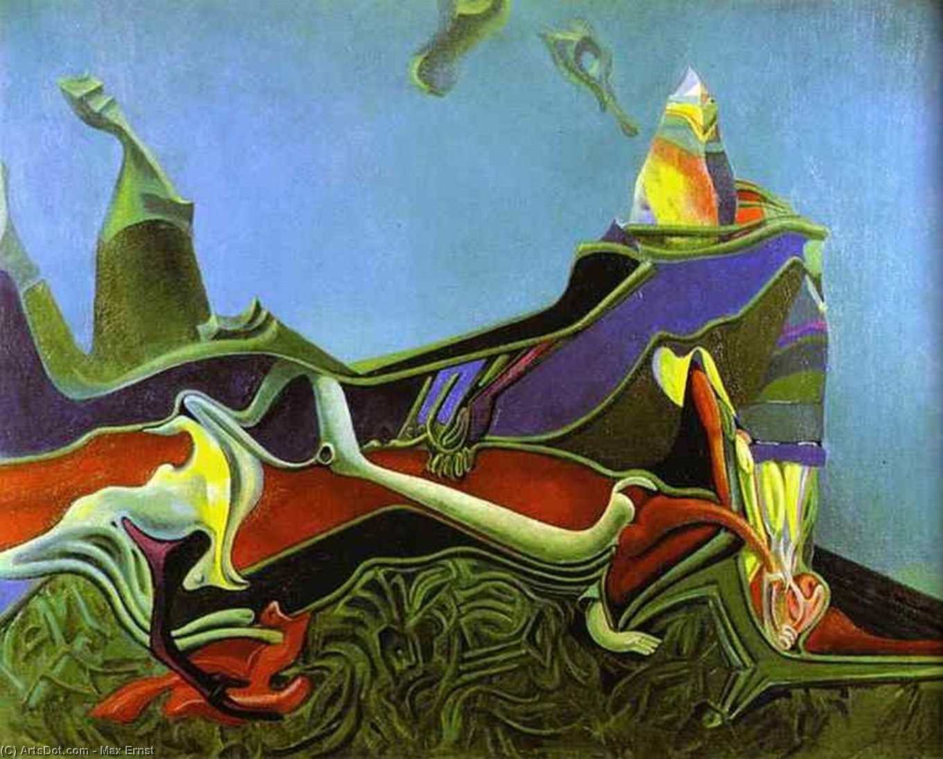 Wikioo.org - The Encyclopedia of Fine Arts - Painting, Artwork by Max Ernst - Landscape with Wheatgerm