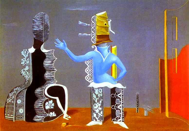 Wikioo.org - The Encyclopedia of Fine Arts - Painting, Artwork by Max Ernst - The Couple or The Couple in Lace