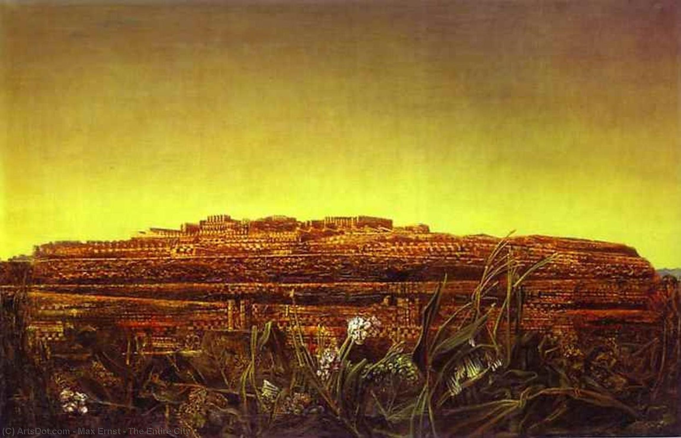 Wikioo.org - The Encyclopedia of Fine Arts - Painting, Artwork by Max Ernst - The Entire City