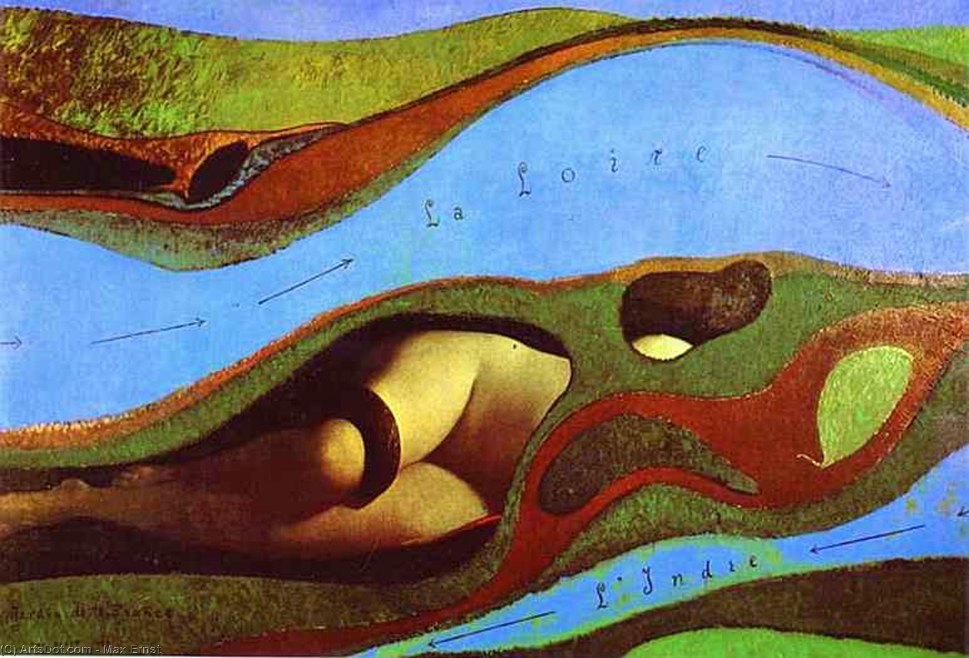 Wikoo.org - موسوعة الفنون الجميلة - اللوحة، العمل الفني Max Ernst - The Garden of France
