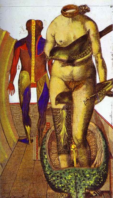 Wikioo.org - The Encyclopedia of Fine Arts - Painting, Artwork by Max Ernst - The Word or Woman-Bird