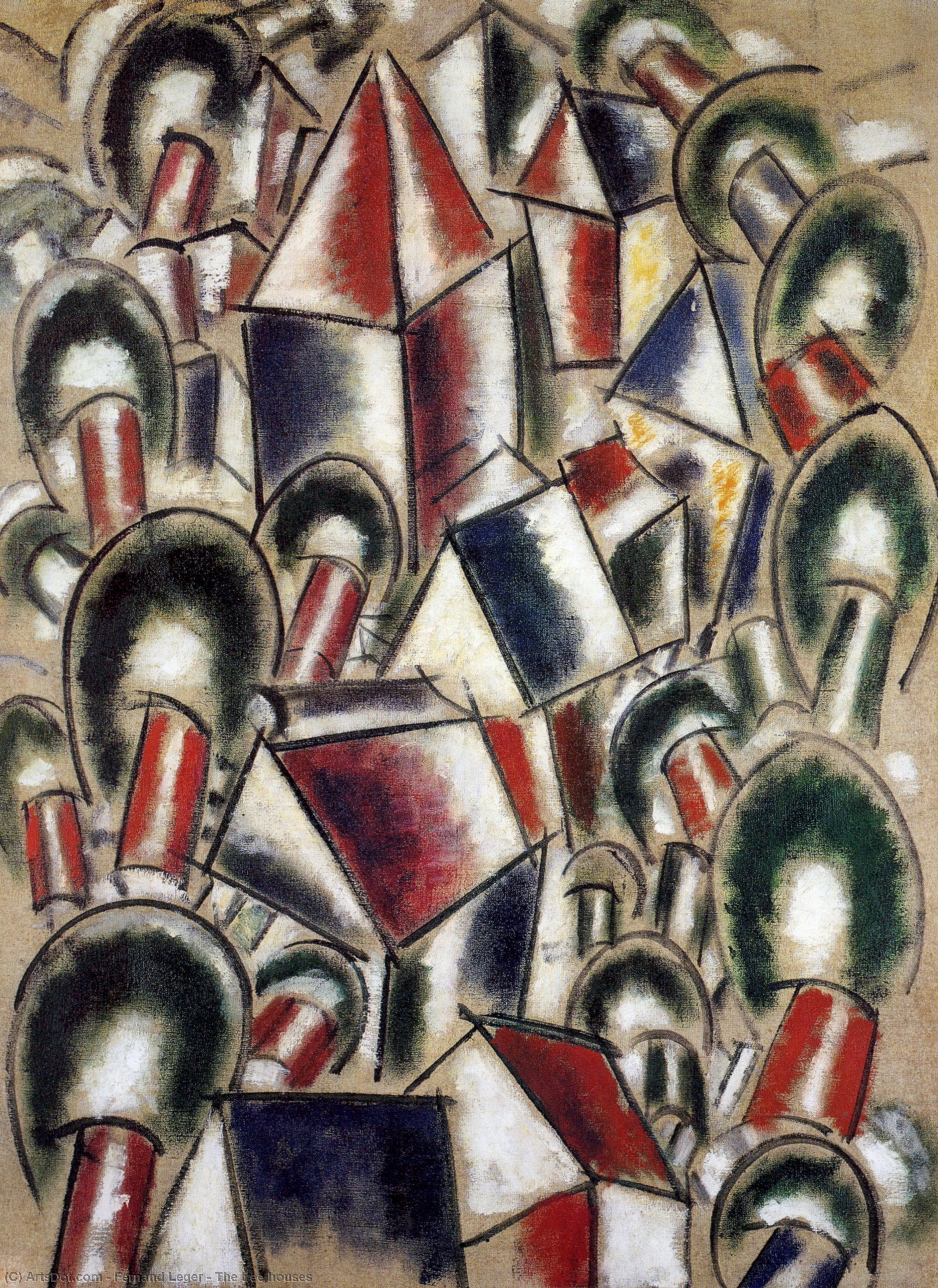 Wikioo.org - The Encyclopedia of Fine Arts - Painting, Artwork by Fernand Leger - The tree houses