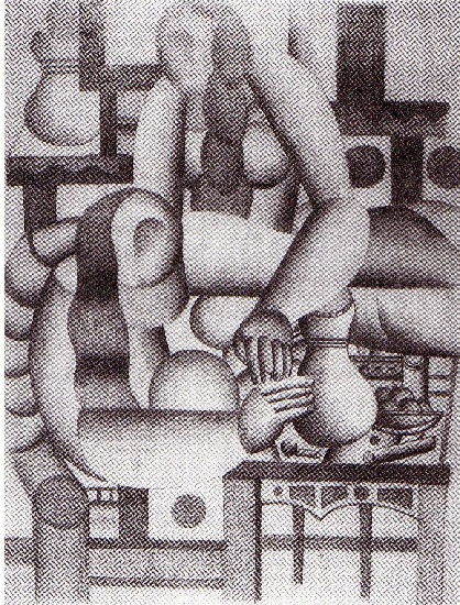 WikiOO.org - Encyclopedia of Fine Arts - Maleri, Artwork Fernand Leger - Study for breakfast
