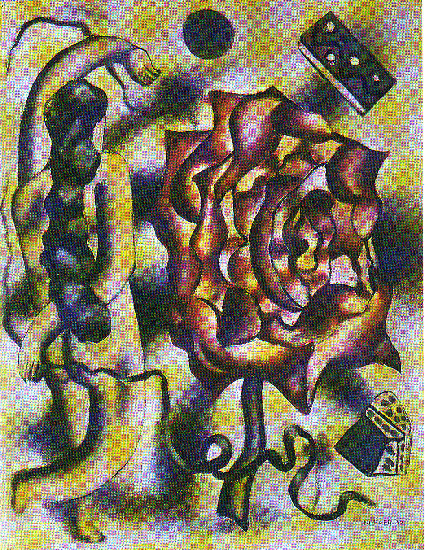 WikiOO.org - Encyclopedia of Fine Arts - Maleri, Artwork Fernand Leger - The woman with the pink