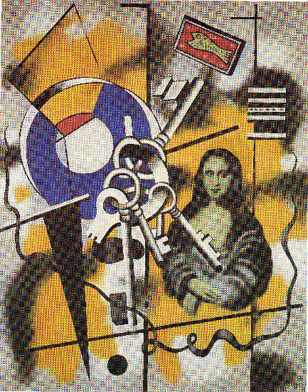WikiOO.org - Encyclopedia of Fine Arts - Maleri, Artwork Fernand Leger - Key to the Mona Lisa