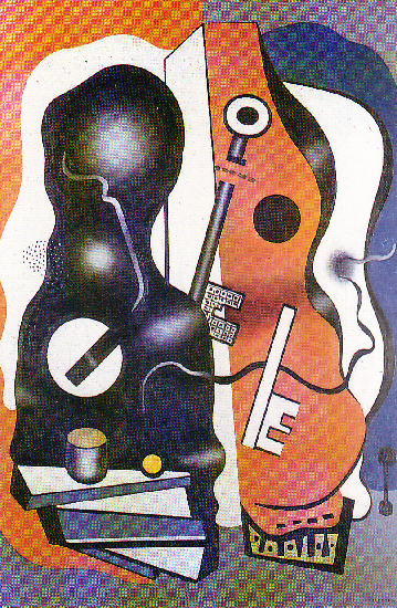 WikiOO.org - Encyclopedia of Fine Arts - Maalaus, taideteos Fernand Leger - Still life with two keys