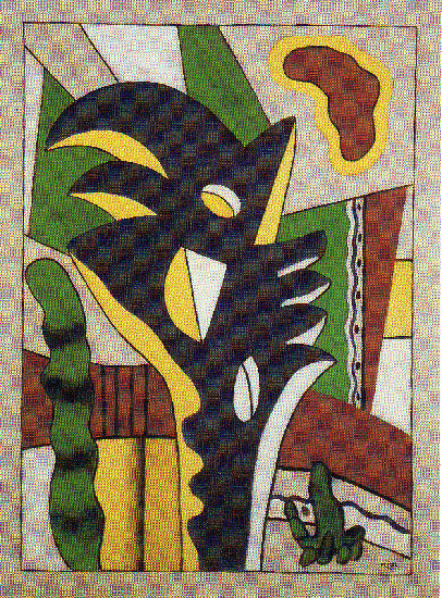 Wikioo.org - The Encyclopedia of Fine Arts - Painting, Artwork by Fernand Leger - The big blue cock