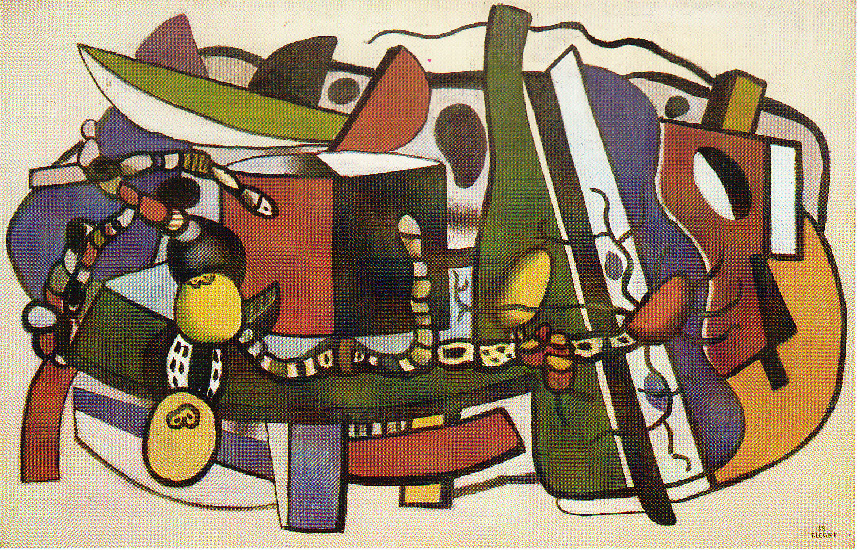 WikiOO.org - Encyclopedia of Fine Arts - Maalaus, taideteos Fernand Leger - The red and black vase
