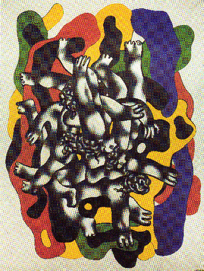 Wikioo.org - The Encyclopedia of Fine Arts - Painting, Artwork by Fernand Leger - Divers II