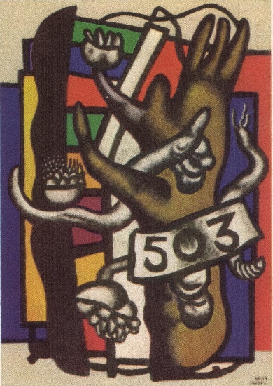 Wikioo.org - The Encyclopedia of Fine Arts - Painting, Artwork by Fernand Leger - Composition 503