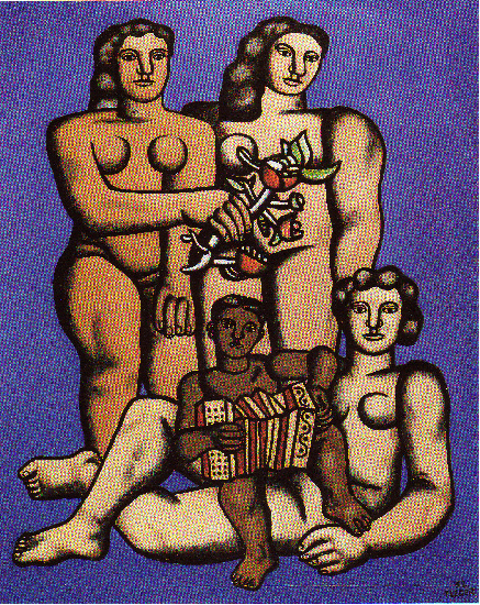 Wikioo.org - The Encyclopedia of Fine Arts - Painting, Artwork by Fernand Leger - The Three Sisters