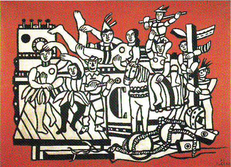 Wikioo.org - The Encyclopedia of Fine Arts - Painting, Artwork by Fernand Leger - The parade on red