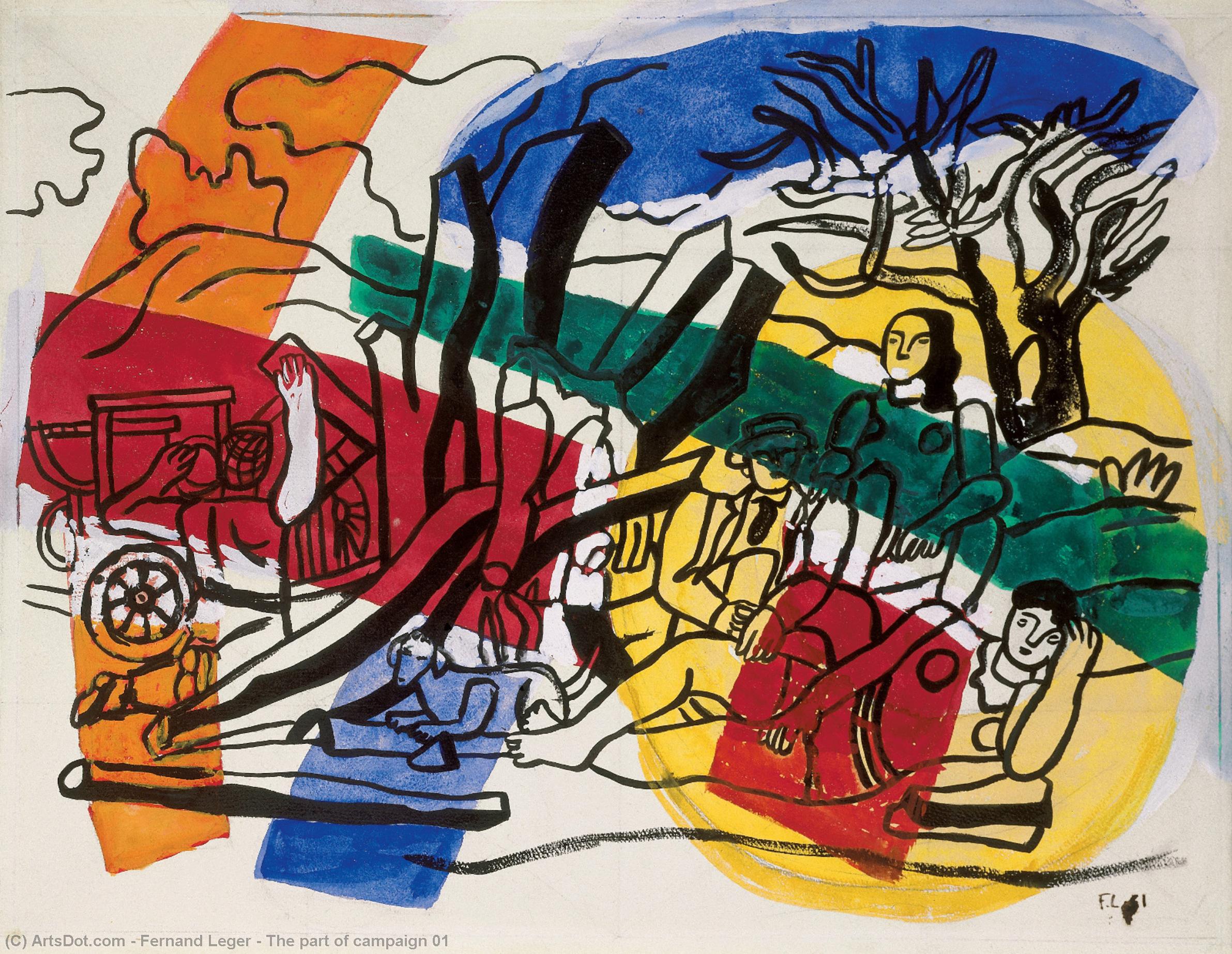 WikiOO.org - Encyclopedia of Fine Arts - Maleri, Artwork Fernand Leger - The part of campaign 01