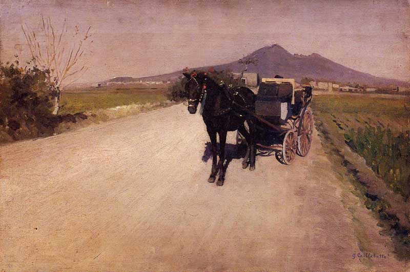 WikiOO.org - Encyclopedia of Fine Arts - Maalaus, taideteos Gustave Caillebotte - A Road Near Naples
