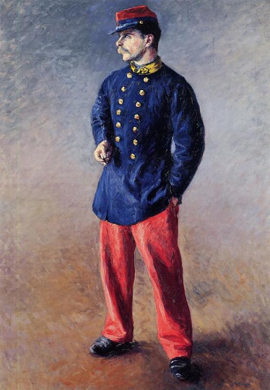 Wikioo.org - The Encyclopedia of Fine Arts - Painting, Artwork by Gustave Caillebotte - A Soldier