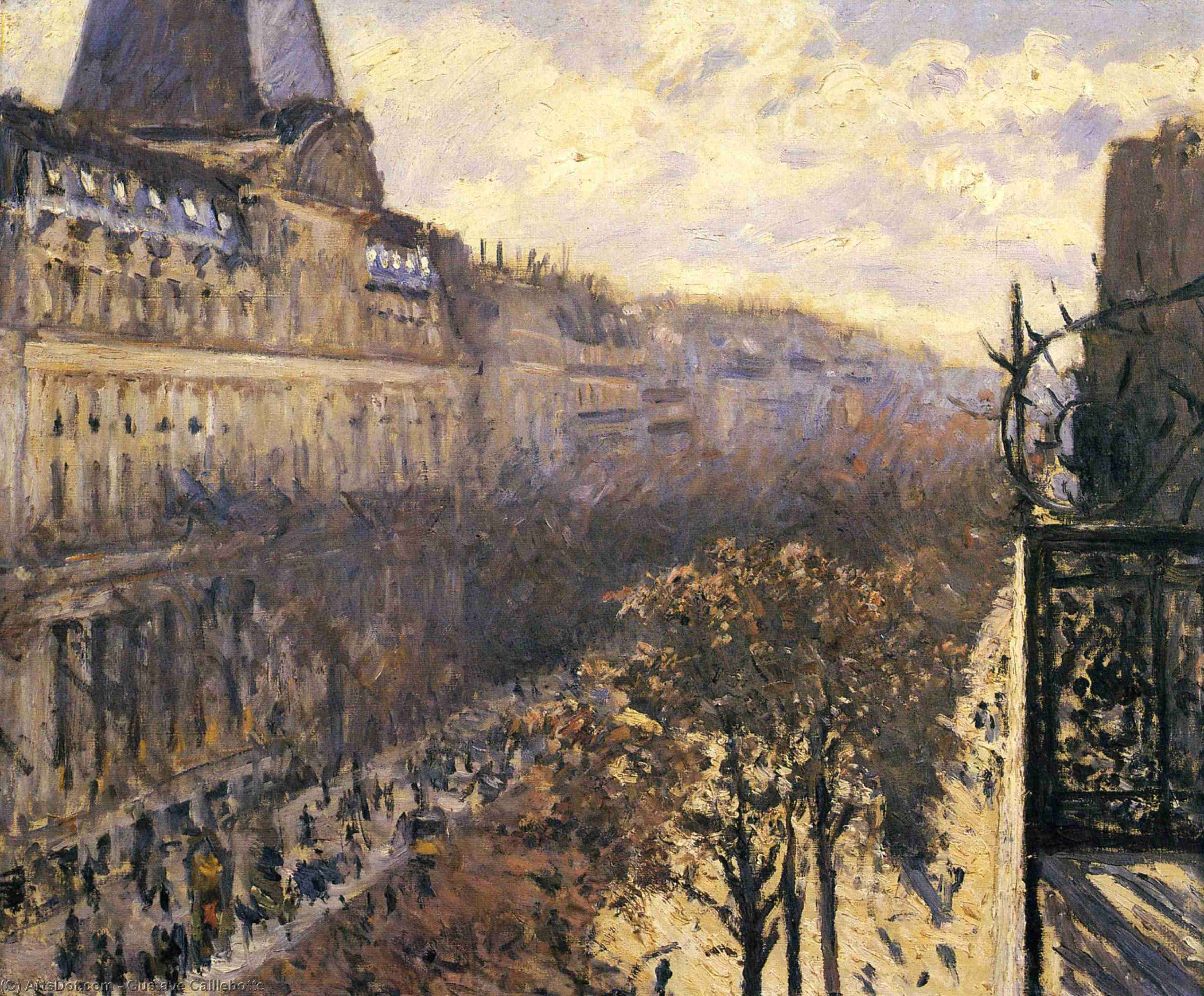 Wikioo.org - The Encyclopedia of Fine Arts - Painting, Artwork by Gustave Caillebotte - Boulevard des Italiens