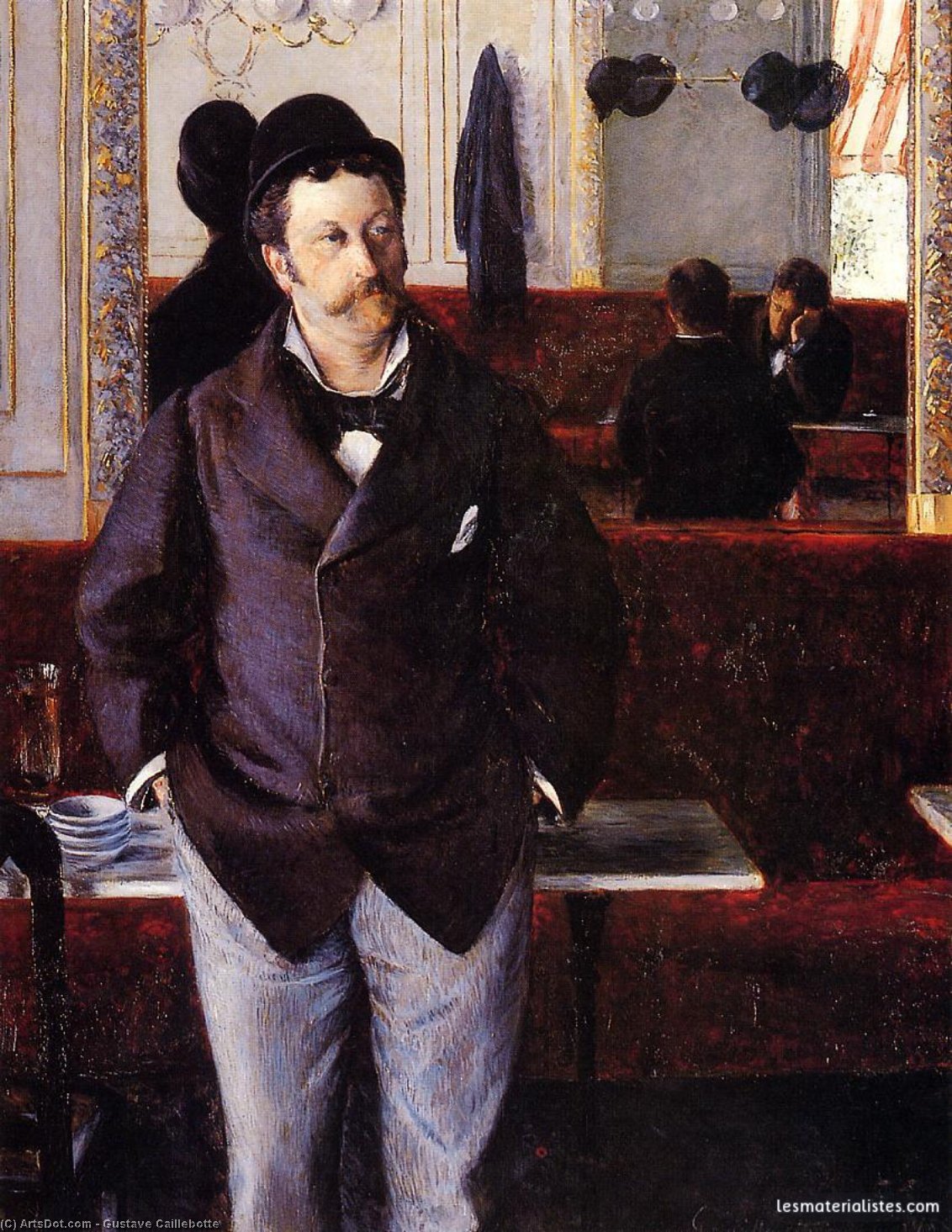 WikiOO.org - Encyclopedia of Fine Arts - Schilderen, Artwork Gustave Caillebotte - In a Cafe