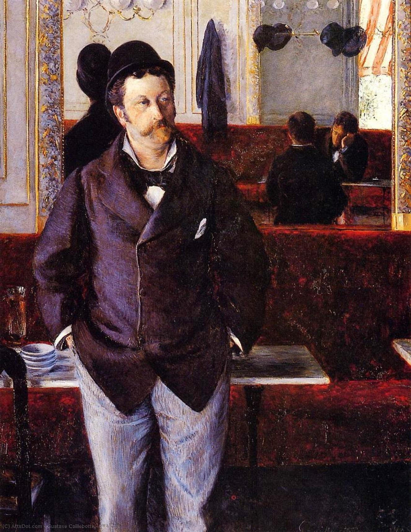 Wikioo.org – L'Encyclopédie des Beaux Arts - Peinture, Oeuvre de Gustave Caillebotte - dans un café