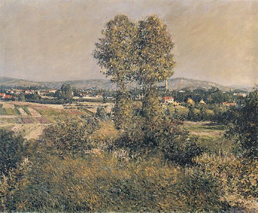 WikiOO.org – 美術百科全書 - 繪畫，作品 Gustave Caillebotte - 风景 在  阿让特伊